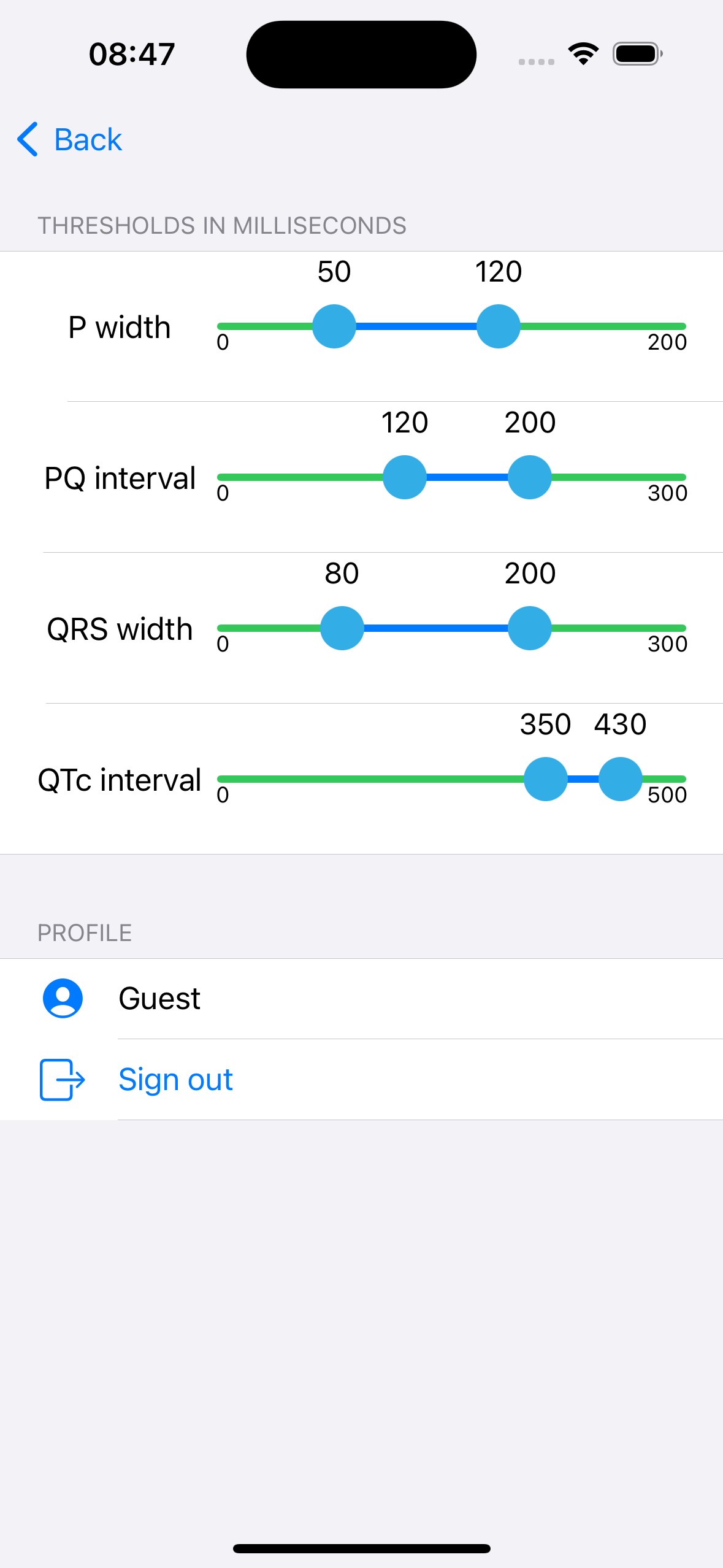 ECG AI App - Customizable Thresholds for QTc and HRV Monitoring